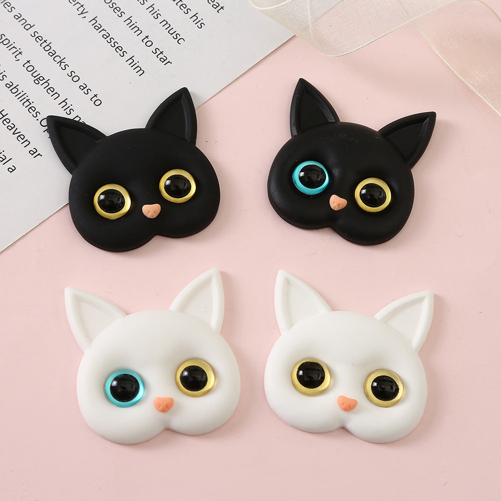 3D Cat Resin Accessories for DIY Phone Cases & Decor