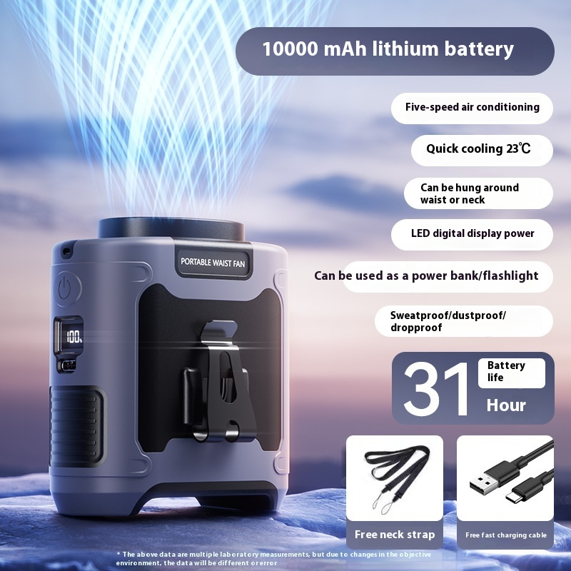 Powerbank Flashlight Fan