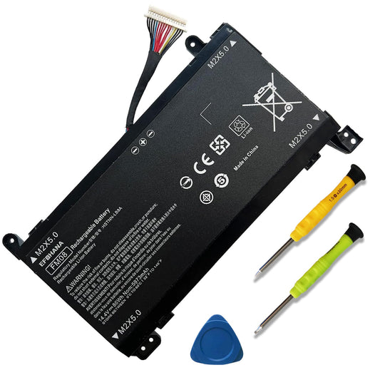 EFOHANA FM08 HSTNN-LB8B Laptop Battery Replace for HP Omen 17-AN013TX 17-AN014TX 17-AN014NG 17-an008ur Series TPN-Q195 922752-421 922753-421 922976-855 HSTNN-LB8A 14.4V 86Wh 5973mAh 16-Pin Connector