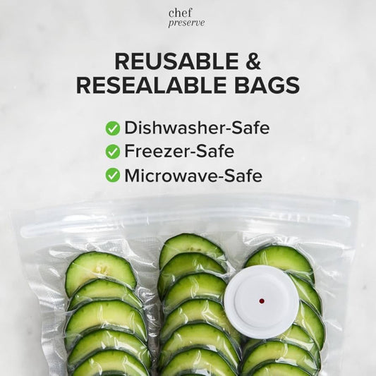 Vacuum Food Storage Bag Set with Electric Pump
