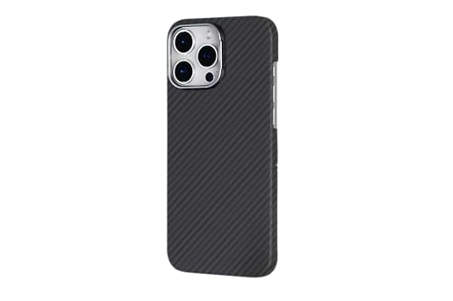 MON Carbone Hoverbolt Minimalist Magnetic Ballistic Fiber Case for iPhone 16 (Matte Black iPhone 16 Pro)