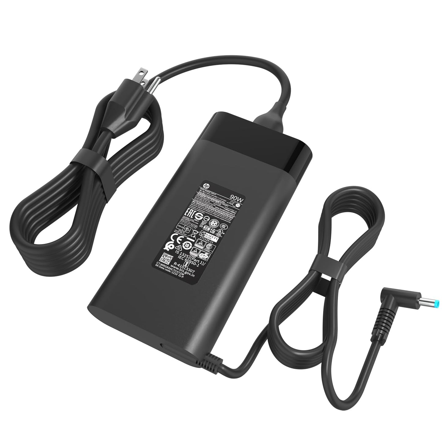 90W Laptop Charger L24008-001 Fit for HP Envy 14 15 17 TouchSmart 17-j030us 17-j020us 17-j011nr 709986-002 19.5V 4.62A AC Adapter Power Supply Cord (90w Charger)