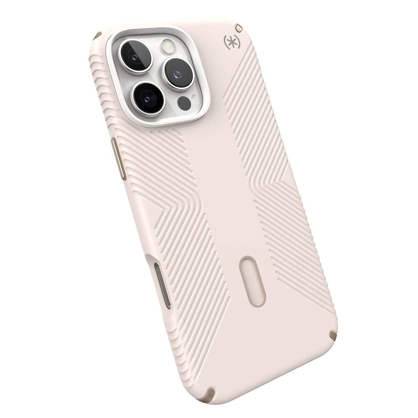 Speck iPhone 16 Pro Max Case MagSafe and ClickLock - Slim Phone Case iPhone 16 Pro Max - iPhone 16 Pro Max Phone Case - Presidio 2 Grip - Bone/Gold