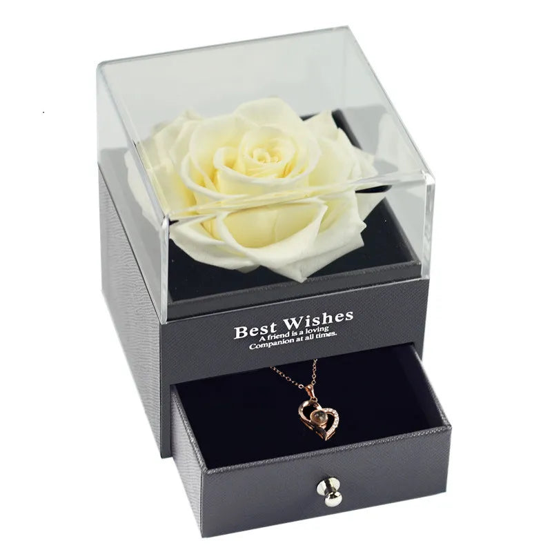 Preserved Flower  with Necklace