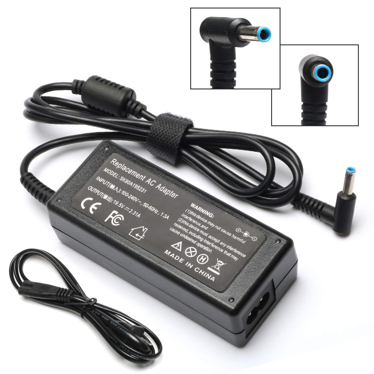 19.5V 2.31A 45W Charger for HP Model 17 - Fit for HP 17-akxxx 17-byxxxx 17-bsxxx 17-anxxx 17-caxxxx 17-by0xxx 17-cnxxxx 17-cp0xxx 17-g1xxxx 17-cdxxx 17-y0xxx 17-pxxxx Laptop Adapter Power Supply Cord
