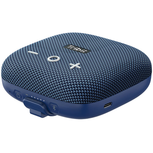 Tribit StormBox Micro 2 Portable Speaker: 90dB Loud Sound Deep Bass IP67 Waterproof Small Speaker Built-in Strap 12H Long Battery Powerbank for Outdoor Camping Biking 120ft Range (Pure Blue)